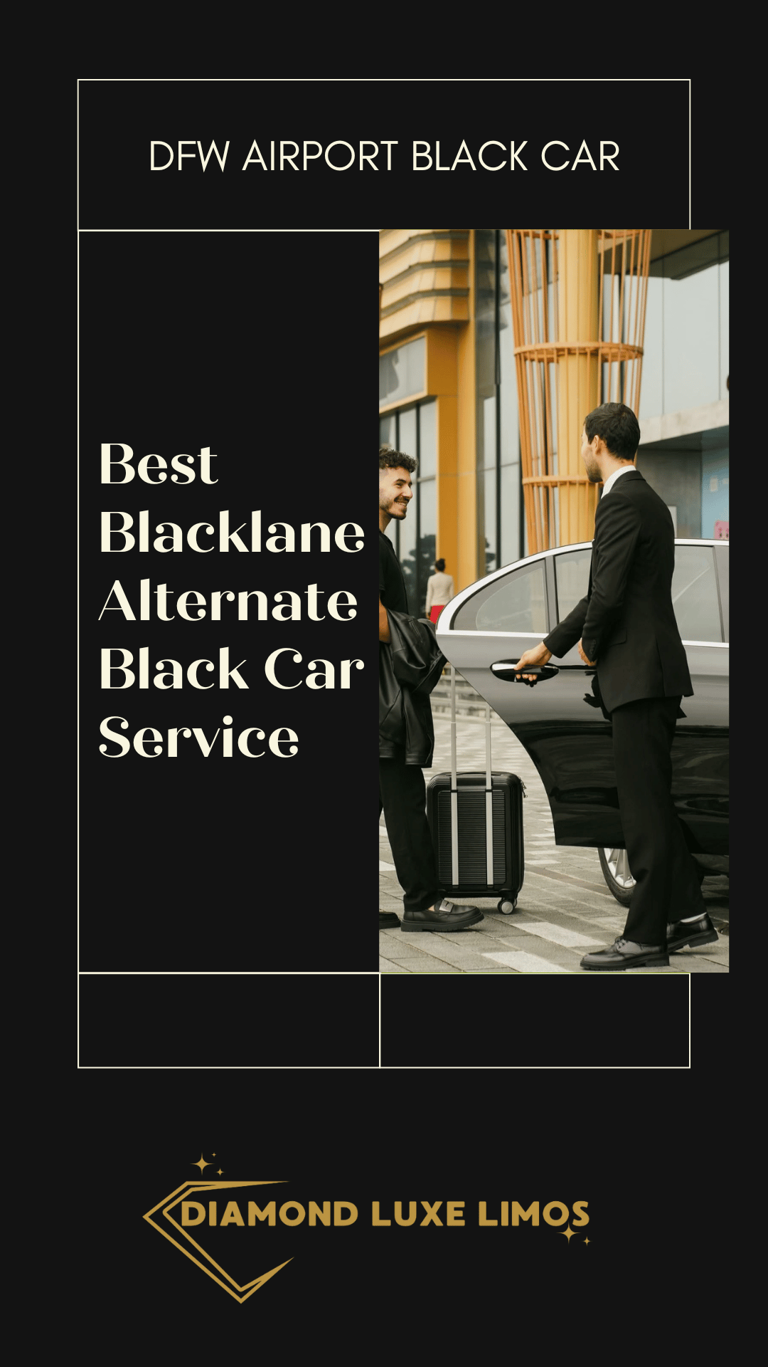 diamond luxe limos rental company provide dfw airport black car service at dfw airport, rental black car, rental limos, rental taxi, rental shuttle, rental party buess by diamond luxe limos dfw airport